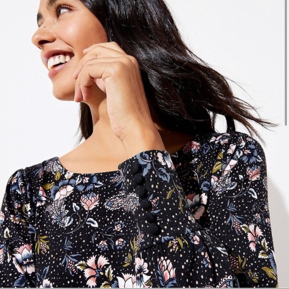 LOFT Petite Meadow Swing Dress - Picture 2 of 9